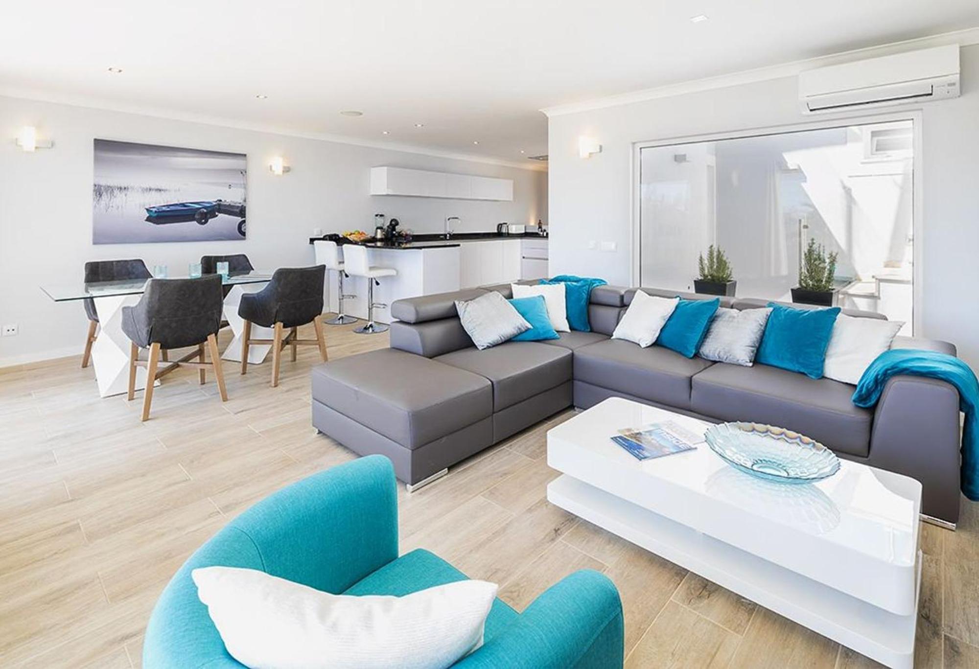 Stylish Modern Carvoeiro 2 Bedrooms Benagil Stunning Views Roof Terrace With Private Heated Pool Algarve Villa