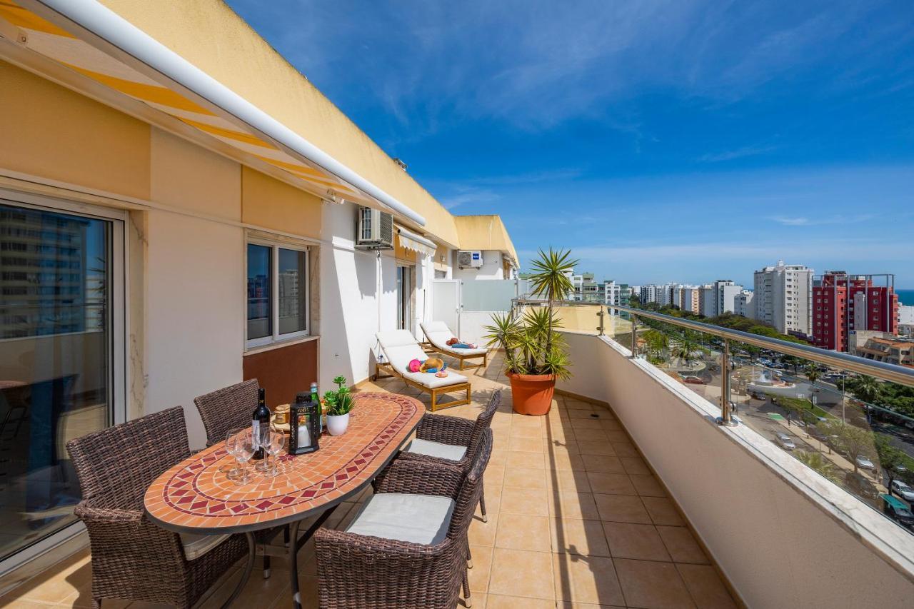 Seaview Penthouse In Algarve With Spacious Terrace * Quarteira