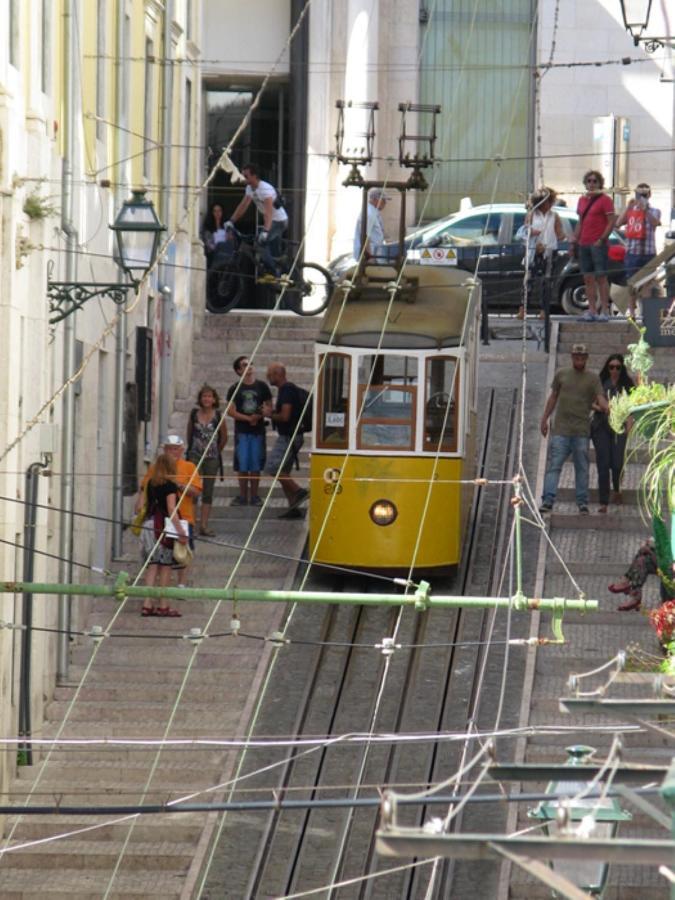 Bl Bairro Alto Famous Bica Funicular Street View Lissabon
