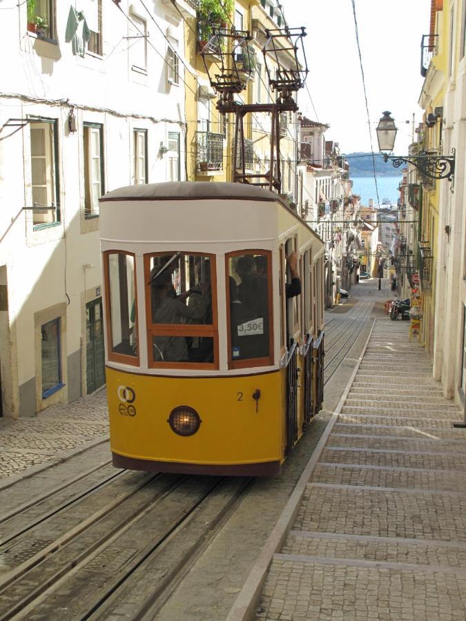 Bl Bairro Alto Famous Bica Funicular Street View * Lissabon