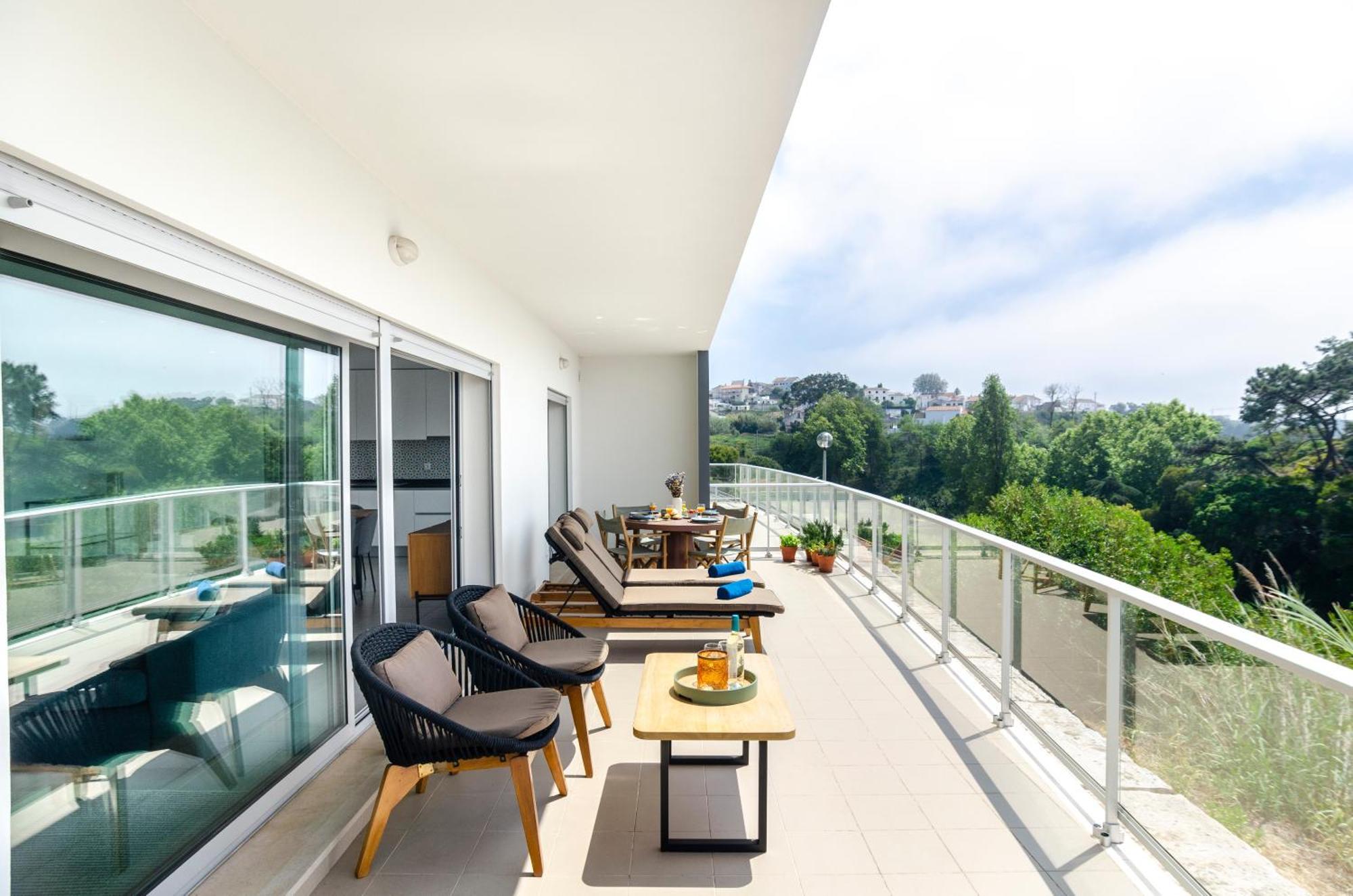 Apartment Panoramic Views - Terrace, Sea Views & Pool Nazare