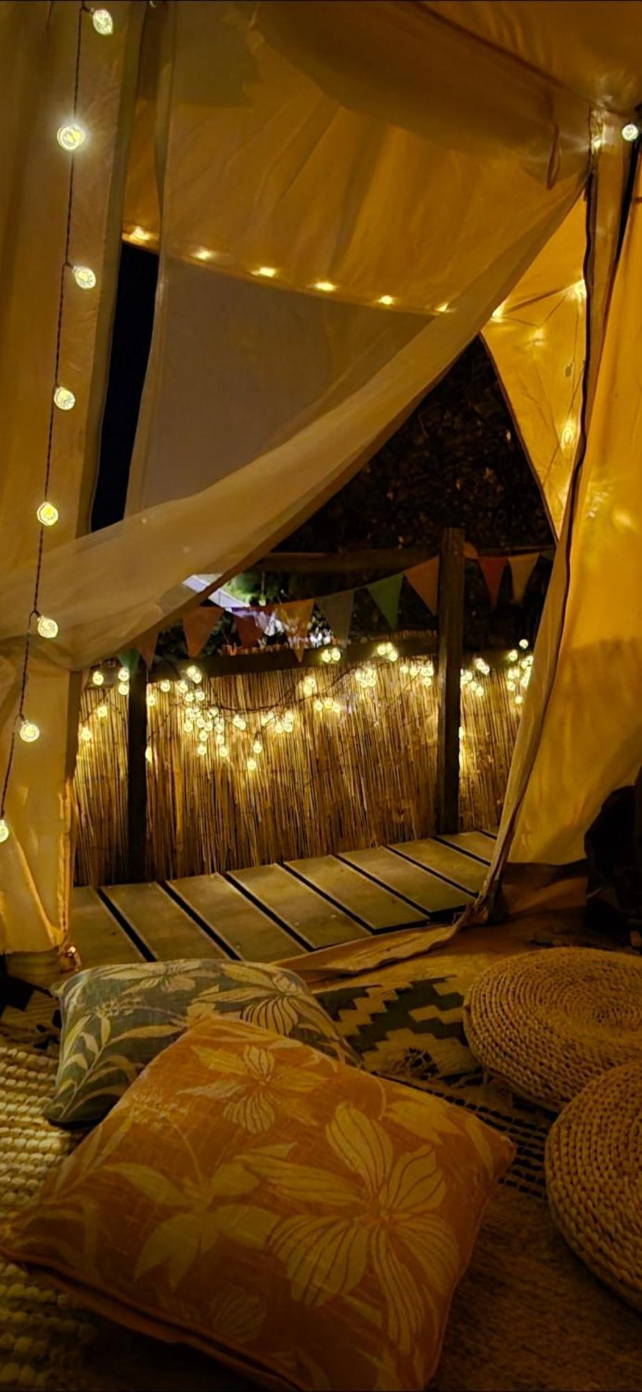 Romantic Glamping Bell Tent With Private Unique Bathroom