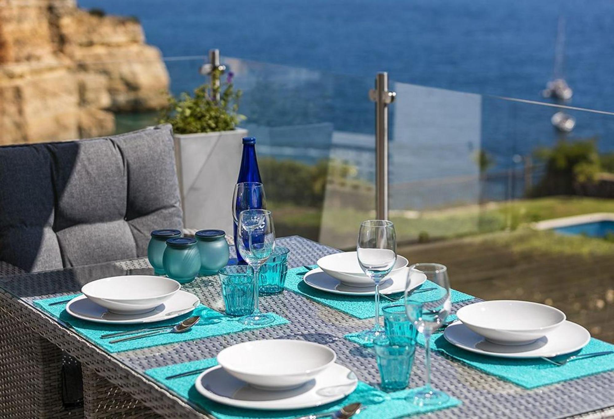 Stylish Modern Carvoeiro 2 Bedrooms Benagil Stunning Views Roof Terrace With Private Heated Pool Algarve