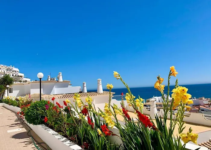 Albufeira, Sea And Old Town View