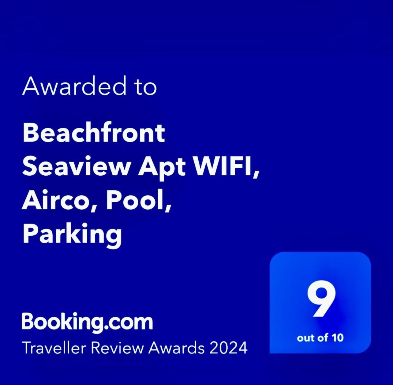 Beachfront Seaview Litoralmar Apt, Fast Wifi, Airco, Pool, Private Parking Appartement *