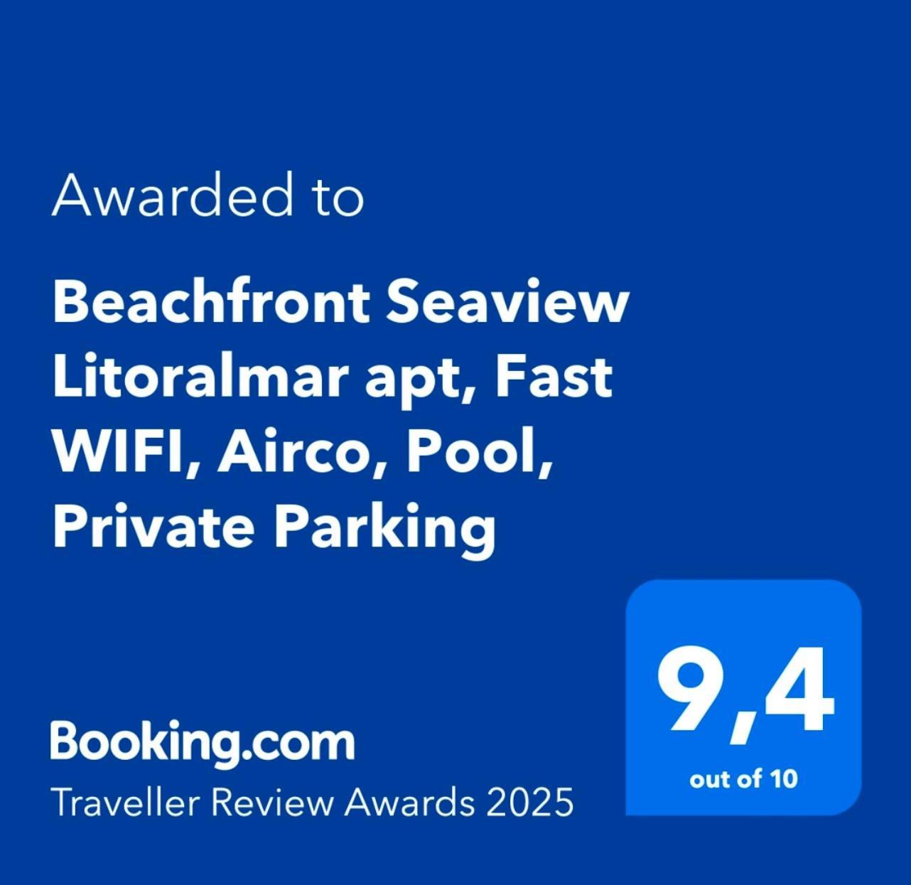 Appartement Beachfront Seaview Litoralmar Apt, Fast Wifi, Airco, Pool, Private Parking *